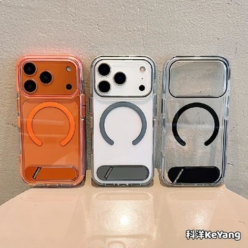 冰晶透明 強磁手機殼 合金隱形支架 適用 蘋果 iPhone 17 Air 16 15 14 13 ProMax 保護殼