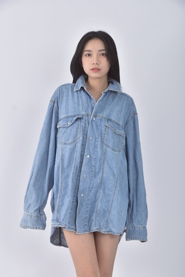 (L) 5th street質感丹寧牛仔藍色外套