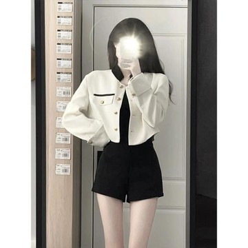 a字西裝短褲高腰女2026新款爆款春秋辣妹小個子外穿黑色打底熱褲