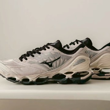 MIZUNO WAVE PROPHECY LS 美津濃 象牙白 米黑 慢跑鞋 男鞋 D1GA333703