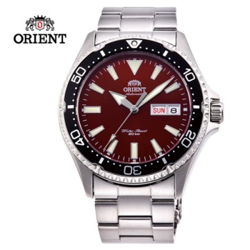 ORIENT 東方錶 WATER RESISTANT系列 200m潛水錶 鋼帶款 紅色 RA-AA0003R