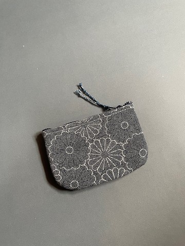 手工 古布 零錢包 菊花海 handmade kofu coin pouch
