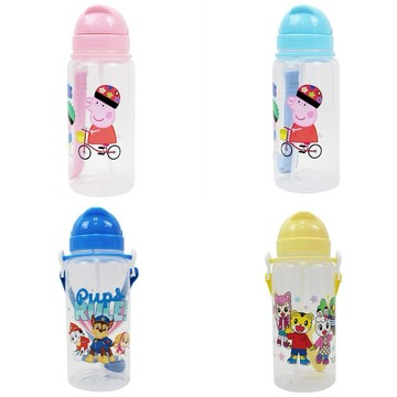 媽媽買 佩佩豬 粉紅豬小妹 汪汪隊立大功 巧虎 圓頭吸管水壺(500ml)