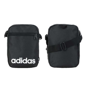 ADIDAS 小側背包-斜背包 隨身包 肩背包 愛迪達 HT4738 黑白