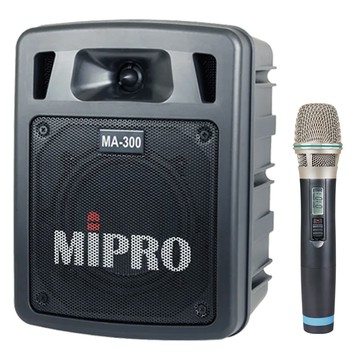 MIPRO MA-300 單頻道迷你無線擴音機-單手握無線麥克風組