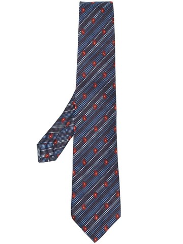 ETRO - diagonal stripe pattern tie - men - Silk - One Size - Blue