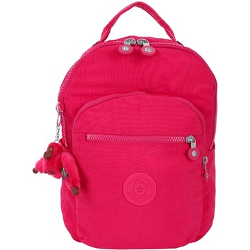 Kipling SEOUL 小款 筆電隔層防潑水尼龍後背包(桃紅色)