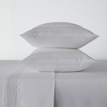 伊登素色500織埃及棉床包特大 銀灰