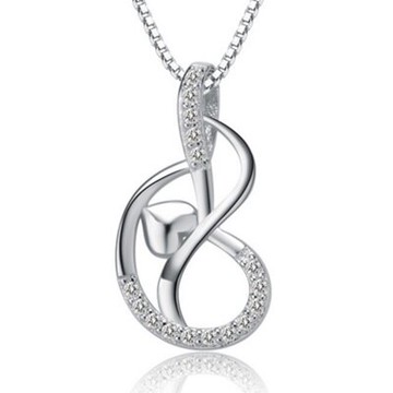 現貨+預購 925純銀項鍊鑲鑽吊墜-守護愛情優雅質感七夕情人節生日禮物女配件銀飾73am58【獨家進口】【米蘭精品】