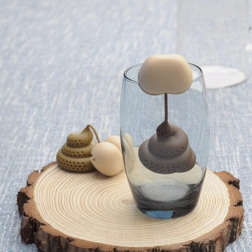 大便過濾器 茶葉過濾 便便泡茶器 濾茶器 茶漏 惡搞玩具 禮物 整人玩具 辦公室小物 有趣 茶葉