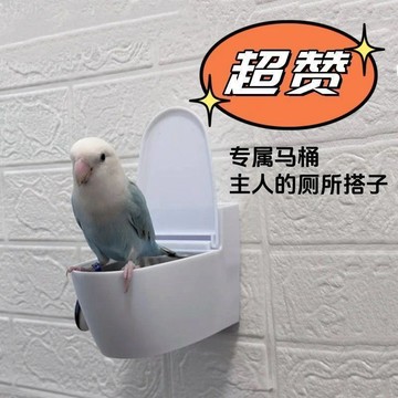 💕新款臻選+99免運🚚鸚鵡璧掛式馬桶小雞玄鳳牡丹專用廁所塑料內膽可拆卸沖洗定點排便