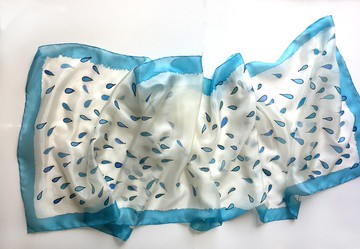 真絲圍巾-下雨天