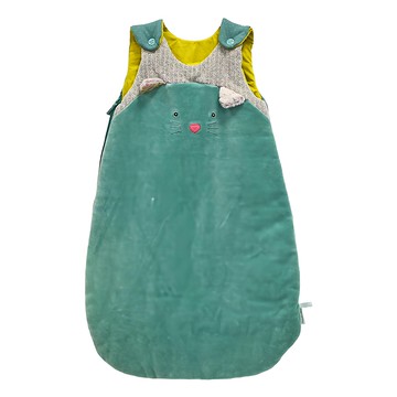 Moulin Roty 帕奇藍貓防踢被 70cm 適用年齡: 10個月以上 法國原創設計  藍