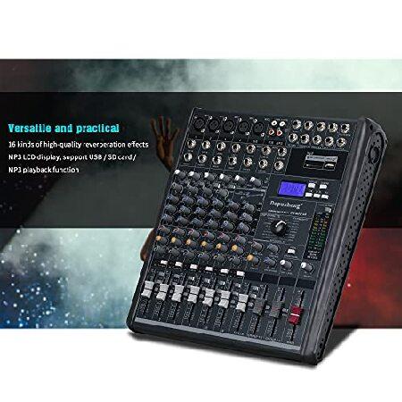 Depusheng EG822SD Professional 8-Channel Studio Audio Mixer DJ Sound Controller Interface w  USB Drive for PC Recording Input, XLR Microphone Jack, 48