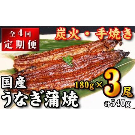 ふるさと納税 　国産うなぎ蒲焼　約180g×3尾・たれ・山椒　 愛知県名古屋市