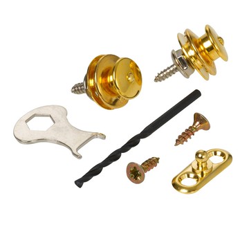 LOXX 德製民謠／古典吉他安全背帶釦 鍍金 LOXX-Ａ-GOLD