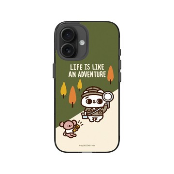 iPhone 16 Clear (相機按鈕) 酷墨灰 - 爽爽貓 Song Song Meow by SECOND - 冒險爽爽貓