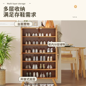 鞋柜家用門口新款2023爆款樓道陽臺靠墻入戶玄關柜一體大容量鞋架