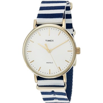 【TIMEX】天美時 週末系列  38毫米夏日休閒風格手錶 (白x藍 TXTW2P91900-1)