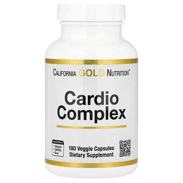 California Gold Nutrition, Cardio Complex 含 CardioAmino 混合物、CardioPhyto 混合物和輔酶 Q10，180 粒素食膠囊