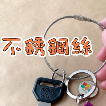 鋼索鑰匙圈 (現貨) 耐重 鋼索鑰匙圈 多功能鋼索環 行李牌吊繩 鑰匙吊飾 不鏽鋼鑰匙圈 鋼絲鑰匙圈 鑰匙扣 O型環鑰匙