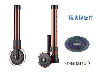 光星NOVA 助行器輔助輪配件-三吋輪