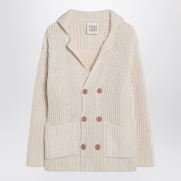 Cardigan Triciclo ivory in cotton