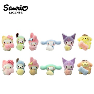 【代理商公司貨】三麗鷗 茸茸小寶貝系列 公仔 隨機包 角色抽抽包 凱蒂貓 帕恰狗 美樂蒂 大耳狗 款式隨機 MOETCH 萌趣 - 779233