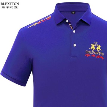高端純棉短袖T恤男翻領保羅刺繡POLO衫品牌男裝純棉上衣半袖T夏季