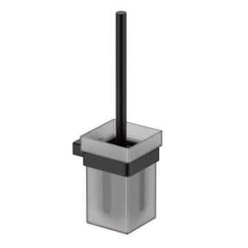 典雅黑不銹鋼馬桶刷架