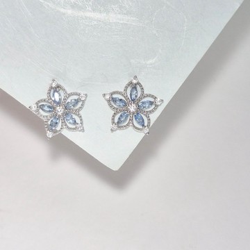 【絕版品出清】純銀耳環—花朵系列  925銀手工飾品