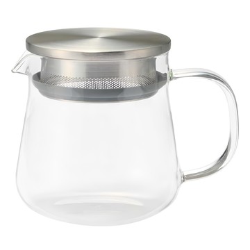 MUJI 無印良品 耐熱玻璃壺  500ml  銀色 + 透明  1個