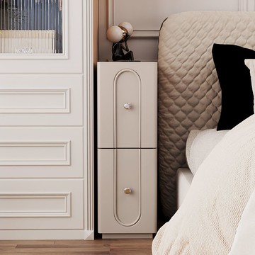 免運 奶油風超窄床頭櫃迷你床邊收納櫃極窄小型20cm臥室儲物床頭夾縫櫃115-SFY 保售後 快速出貨