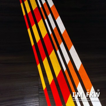 反光屋FKW 3M工程級反光貼紙 1~3公分 每條90公分 紅黃斜紋 橘白斜紋 消防車 工程車 吊車 電線桿 防水耐曬