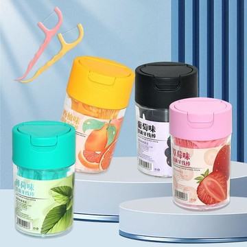 🌸臺灣出貨🎉一次性牙線草莓彩色盒裝水果超細便攜神器家庭裝口腔牙籤剔牙