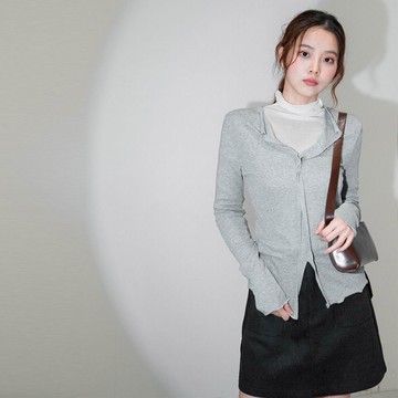 現貨★V領波浪木耳捲邊彈力棉質上衣(共3色)1104 【NR2250】