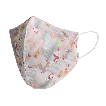 其他品牌 大童小臉-耶誕樂園口罩 1入 3D立體剪裁 親膚舒適 青少年適用