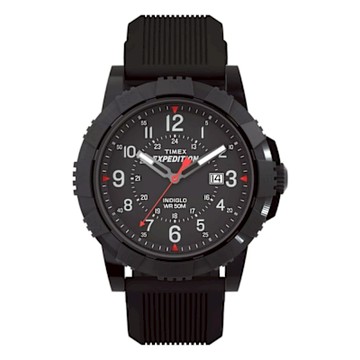 TIMEX  天美時 遠征系列  45毫米 夜幕探險 夜光 矽膠錶帶 潛水員風格手錶(黑 TXTW4B32000)