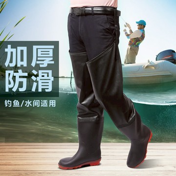 防水褲下水褲連體雨衣褲涉水褲 半身過膝下水褲超高筒半截雨褲雨鞋男款插秧鞋釣魚抓魚褲澆地農用
