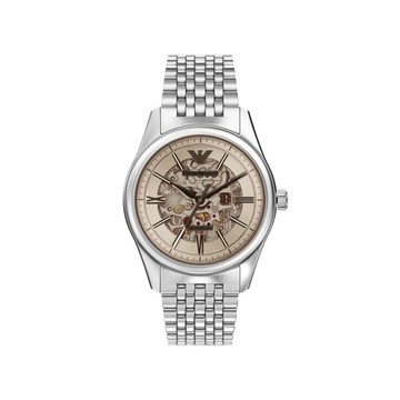 【EMPORIO ARMANI】時尚卡其機械男錶 -43mm AR60095