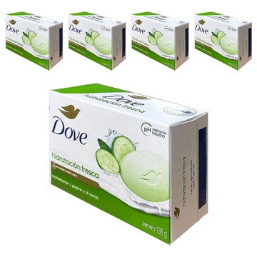 Dove 多芬 香皂 小黃瓜 + 綠茶 135g 清新保濕 溫和潔淨肌膚  5個