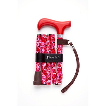 【海夫健康】Merry Sticks 悅杖醫療用手杖(未滅菌) 繽紛生活Premium系列 5段式 輕巧折疊手杖(心意)