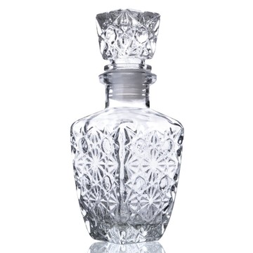 250ML小號方形鉆石玻璃紅酒瓶酒樽調酒酒具酒壺酒壇葡萄洋酒酒瓶