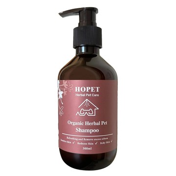 HOPET 有機植萃寵物洗毛劑 保濕潤絲  1瓶  300ml