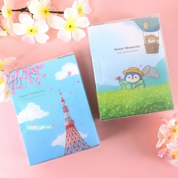Chuyu B6/32K單格4x6相本/50張黑色內頁/定頁式/上方置入-100枚