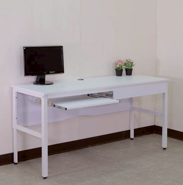 160環保低甲醛工作桌(附鍵盤架+抽屜) 電腦桌 書桌 辦公桌 會議桌 穩固不搖晃 型號DE1606-K-DR 不買會後悔