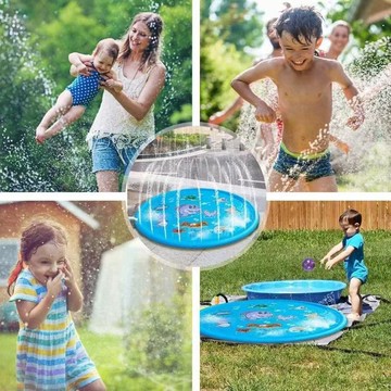 【臺灣發貨🚚】寶寶戶外戲水草坪充氣小孩墊子噴水夏季遊戲兒童沙灘灑水坐墊玩具
