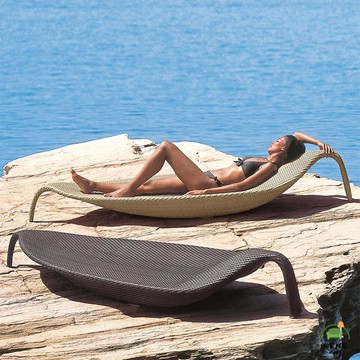 免運/附發票 戶外桌椅 葉子戶外度假躺床酒店陽臺休閑藤椅室外別墅遊泳池花園藤編沙灘椅工廠現貨直銷 售後保障 店長新品推薦 5k12