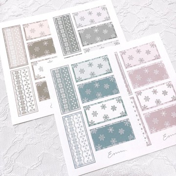 雪花圖案紙張 -006-