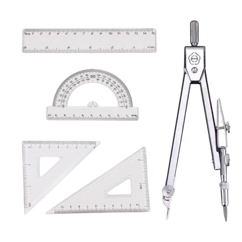 幾何学コンパス数学セット 直定規 分度器定規 三角定規 教師 作図